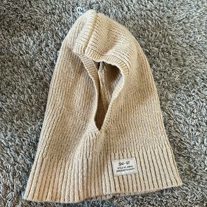 Brown knit balaclava